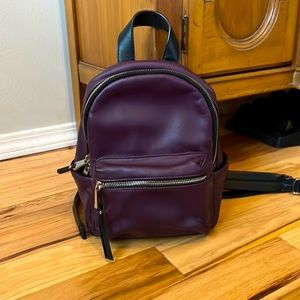 French Connection purple and black backpack purse
